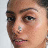 Moti nose pin (silver finish)