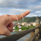 Sasa double flower hoop earrings