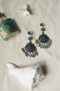 Enamelled earrings