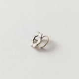 White enamel nose pin
