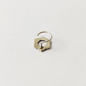 White enamel nose pin