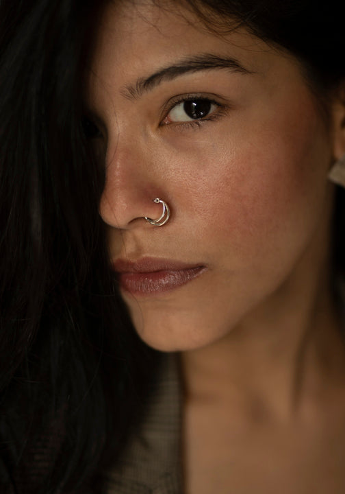 double nose piercing