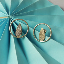 Drop circle earrings