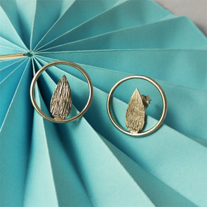 Drop circle earrings