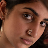 White enamel nose pin